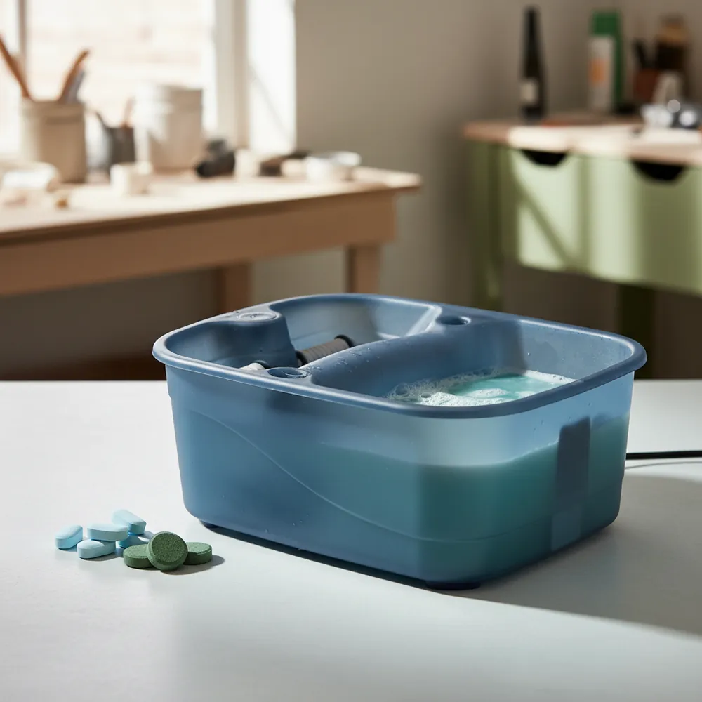 Galets et pastilles effervescentes pour bain de pieds