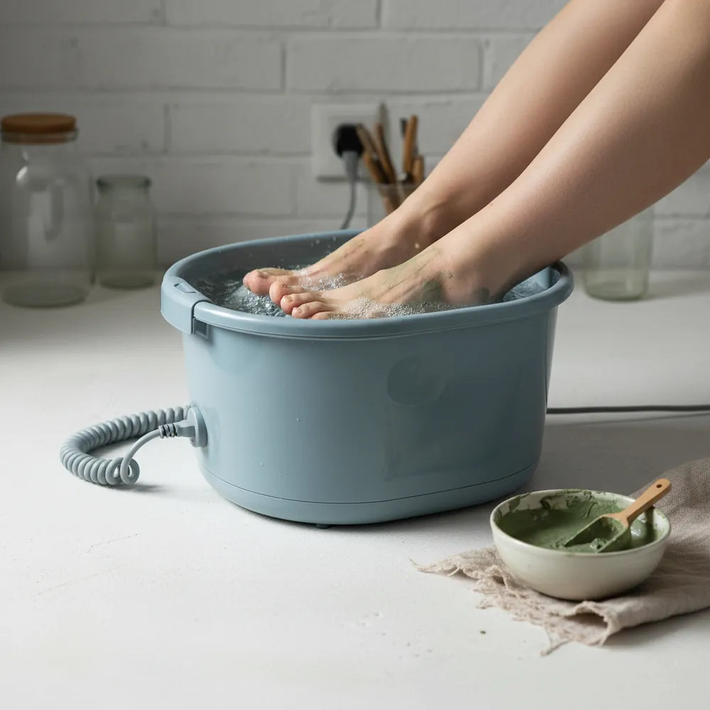 Bain de pieds à l'argile verte